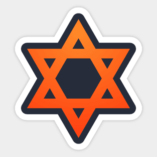 Warm Jewish Star of David Sticker